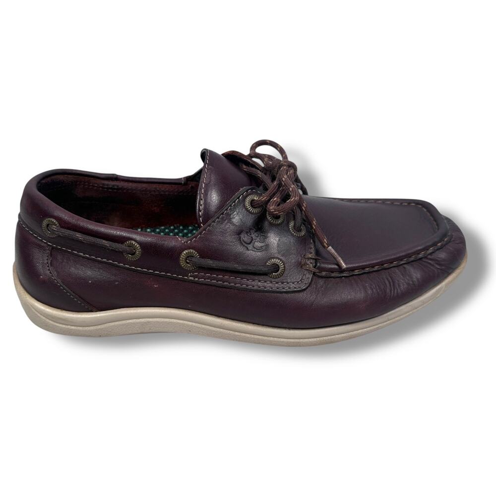 SAS Decksider Lace Up Boat Shoes Men’s 8.5 W New Briar Leather Comfort‎ Cordovan